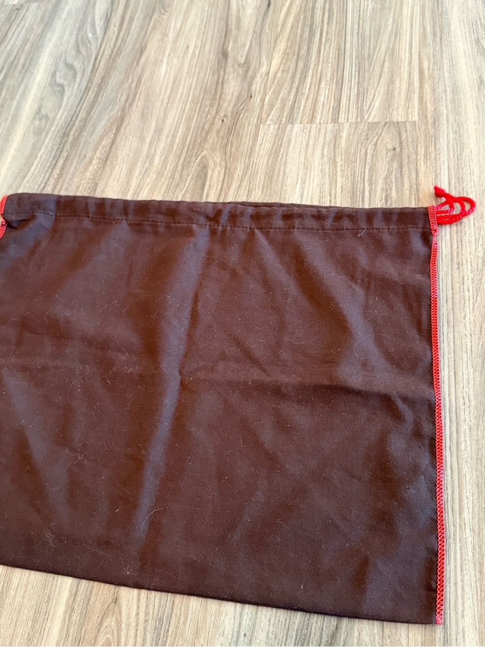 COACH Brown Dust Bag with Red Trim and Drawstring 16” x 13.5” - Picture 4 of 7